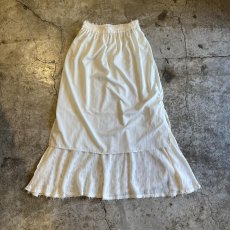 画像3: ALL OVER SHORT FRINGE DESIGN SHEER A LINE SKIRT / W24~30 (3)