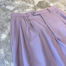 画像3: PALE PURPLE COLOR 3TUCKSTRAIGHT SLACKS / W30 (3)