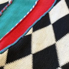 画像10: MULTI COLOR PATTERN SWITCHED KNIT SWEATER / Mens L (10)