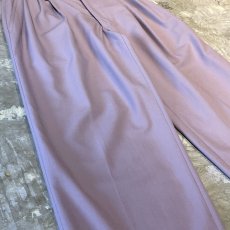 画像5: PALE PURPLE COLOR 3TUCKSTRAIGHT SLACKS / W30 (5)