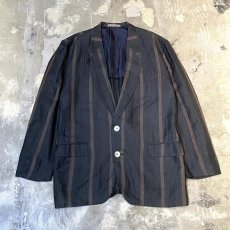 画像1: BICOLOR STRIPE PATTERN 2B TAILORED JACKET / Mens L (1)