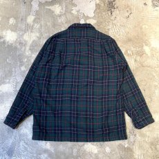 画像2: 70's【PENDLETON】STUDS DECORATIVE CHECK PATTERN WOOL SHIRT / Mens L / MADE IN USA (2)