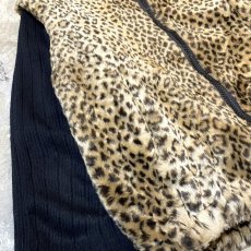 画像5: SLEEVE KNIT SWITCHED LEOPARD PATTERN ZIP UP JACKET / Mens L (5)