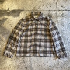 画像1: WOOL DESIGN CHECK PATTERN L/S SHIRT / Ladies M (1)