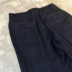 画像9: ALL OVER BLACKWATCH PATTERN STRAIGHT SLACKS / W31 (9)