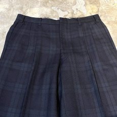 画像10: ALL OVER BLACKWATCH PATTERN STRAIGHT SLACKS / W31 (10)