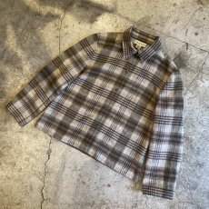 画像4: WOOL DESIGN CHECK PATTERN L/S SHIRT / Ladies M (4)