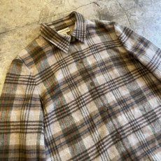 画像3: WOOL DESIGN CHECK PATTERN L/S SHIRT / Ladies M (3)