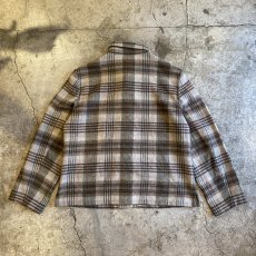 画像2: WOOL DESIGN CHECK PATTERN L/S SHIRT / Ladies M (2)