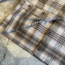 画像11: WOOL DESIGN CHECK PATTERN L/S SHIRT / Ladies M (11)