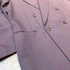 画像5: PURPLE COLOR DOUBLE BREASTED TAILORED JACKET / Mens L (5)