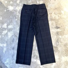 画像2: ALL OVER BLACKWATCH PATTERN STRAIGHT SLACKS / W31 (2)