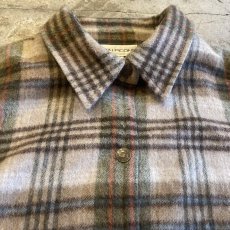 画像5: WOOL DESIGN CHECK PATTERN L/S SHIRT / Ladies M (5)