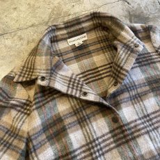 画像8: WOOL DESIGN CHECK PATTERN L/S SHIRT / Ladies M (8)