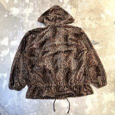 画像2: ALL OVER LEOPARD PATTERN ZIP UP HOODIE JACKET / Mens L (2)