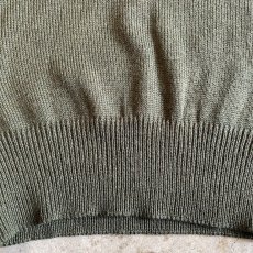 画像11: COLLAR DESIGN KNIT GREEN COLOR SWEATER / Ladies M  (11)