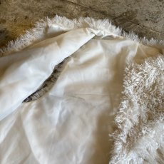 画像9: WHITE COLOR FAUX FUR DESIGN VEST / Ladies M (9)