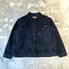 画像1: 【DICKIES】OVER SILHOUETTE BLACK COLOR DENIM JACKET / Mens XXL (1)