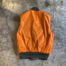 画像4: KHAKI COLOR DOUBLE FACE DESIGN MA-1 VEST / Ladies M (4)