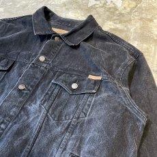 画像4: 【DICKIES】OVER SILHOUETTE BLACK COLOR DENIM JACKET / Mens XXL (4)