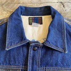 画像7: 2 COLOR BELT DESIGN DENIM VEST / Ladies L (7)