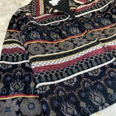 画像5: MULTI BORDER PATTERN OPEN COLLAR GOBELIN JACKET / Mens M (5)