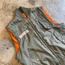 画像5: KHAKI COLOR DOUBLE FACE DESIGN MA-1 VEST / Ladies M (5)