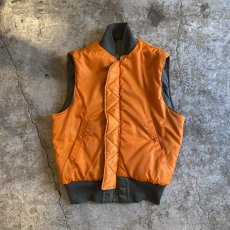 画像3: KHAKI COLOR DOUBLE FACE DESIGN MA-1 VEST / Ladies M (3)