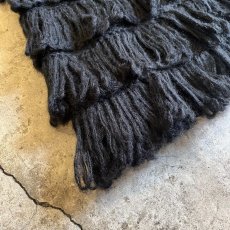 画像3: BLACK COLOR LOOP FRINGE LINE DESIGN KNIT CARDIGAN / Ladies M (3)