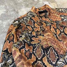 画像3: ALL OVER MULTI PATTERN HI-NECK ZIP UP JACKET / Mens L (3)