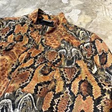 画像4: ALL OVER MULTI PATTERN HI-NECK ZIP UP JACKET / Mens L (4)