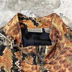 画像10: ALL OVER MULTI PATTERN HI-NECK ZIP UP JACKET / Mens L (10)