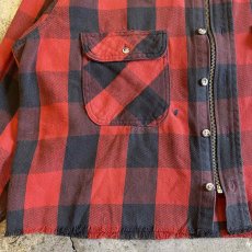 画像5: 【Wiz&Witch】"WANDERER" NO COLLAR ZIP UP FLANNEL SHIRT / OS (5)