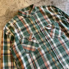 画像3: 【CARHARTT】CHECK PATTERN DOWN FRINGE CUT OFF SHORT DESIGN L/S SHIRT / Ladies L (3)