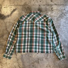 画像2: 【CARHARTT】CHECK PATTERN DOWN FRINGE CUT OFF SHORT DESIGN L/S SHIRT / Ladies L (2)