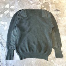 画像2: MILITARY PATCHED DESIGN COMMAND KNIT SWEATER / Mens XL (2)