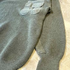 画像6: MILITARY PATCHED DESIGN COMMAND KNIT SWEATER / Mens XL (6)