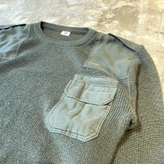 画像4: MILITARY PATCHED DESIGN COMMAND KNIT SWEATER / Mens XL (4)