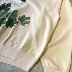 画像6: 90's HAND DRAWING LEOPARD PATTERN SWEAT / Mens XL / MADE IN USA (6)