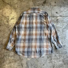 画像2: 【BURBERRYS】GLEN CHECK PATTERN POINT EMBROIDERY DESIGN L/S SHIRT / Ladies M  (2)