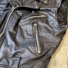 画像6: BLACK REAL LEATHER RIDERS STYLE VEST / Mens L (6)