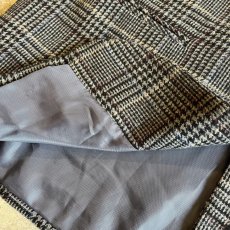 画像5: GREY COLOR GLEN CHECK PATTERN DESIGN TAILORED JACKET / Ladies M(10)  (5)