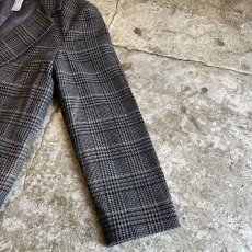 画像7: GREY COLOR GLEN CHECK PATTERN DESIGN TAILORED JACKET / Ladies M(10)  (7)