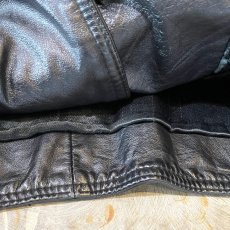 画像8: BLACK REAL LEATHER RIDERS STYLE VEST / Mens L (8)