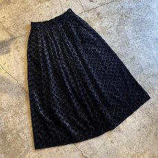 画像4: OLD DESIGN ALL OVER PATTERN VELVET SKIRT / W28 (4)