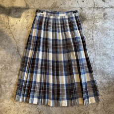 画像2: CHECK PATTERN WRAP DESIGN SKIRT / W26~W28 / MADE IN GREAT BRITAIN (2)