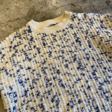 画像3: POINT FRINGE DESIGN MIX COLOR KNIT SWEATER / Ladies L (3)