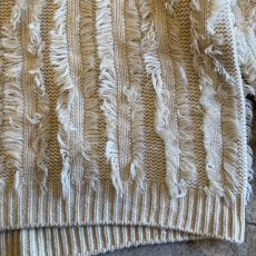 画像6: FRINGE STRIPE DESIGN KNIT SWEATER / Ladies M  (6)