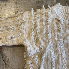 画像7: FRINGE STRIPE DESIGN KNIT SWEATER / Ladies M  (7)