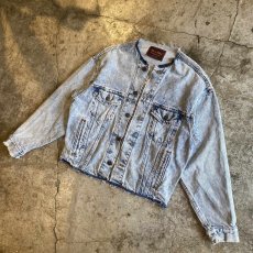 画像4: 【Wiz&Witch】"WANDERER" NO COLLAR ZIP UP DENIM JACKET / OS (4)